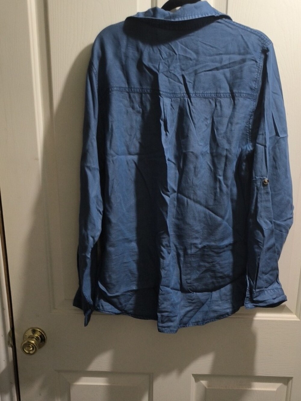 Blue Button-Up Long Sleeve Shirt - Picture 4 of 4